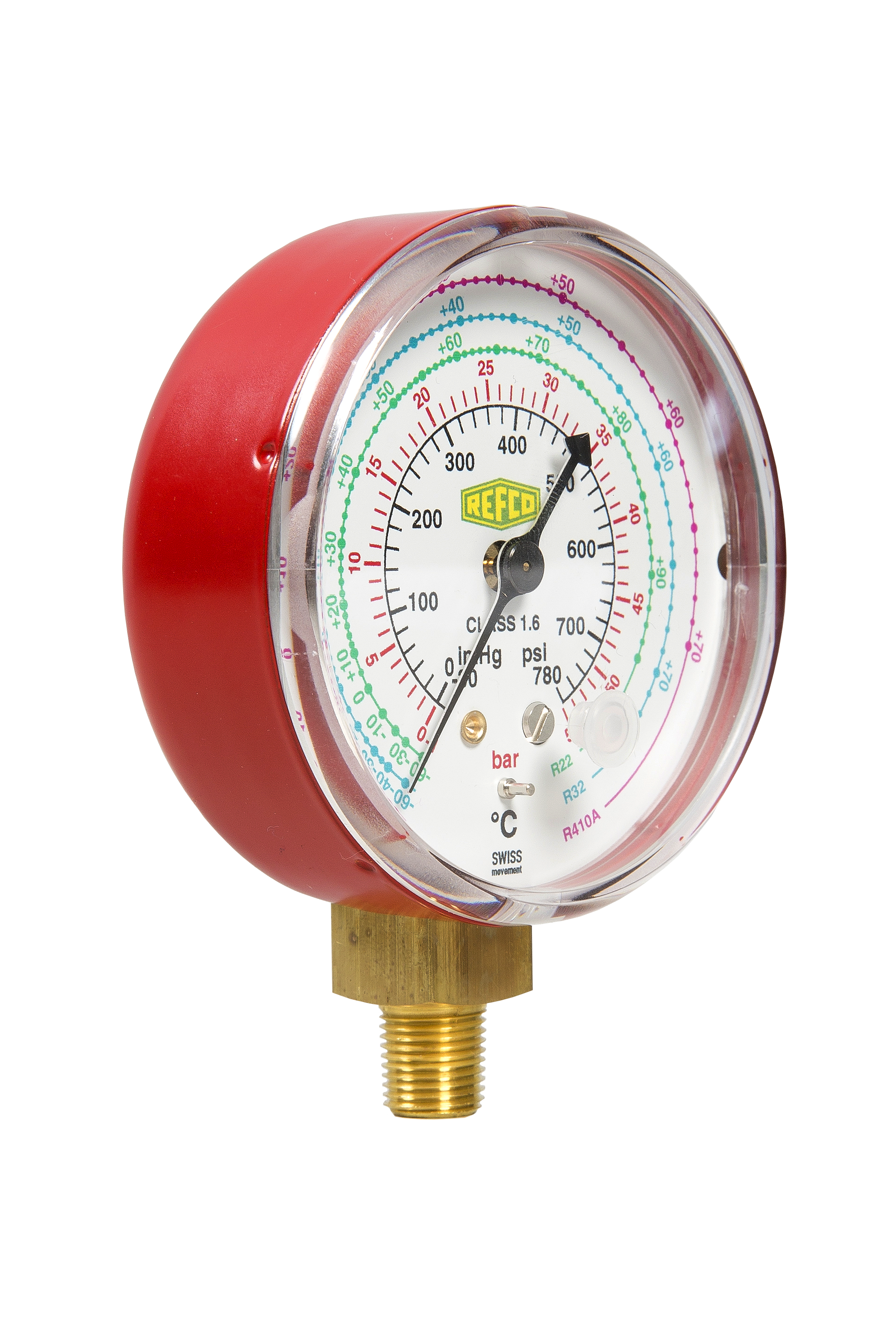 Refco M2-250-DS-CLIM Manometer Ø68 sug -1-34 bar 1/8" NPT nedad