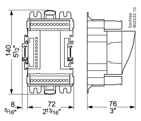 Danfoss I/O modul, AK-XM 101A