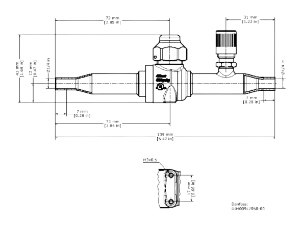 Danfoss Afspærringskugleventil, GBC 67s