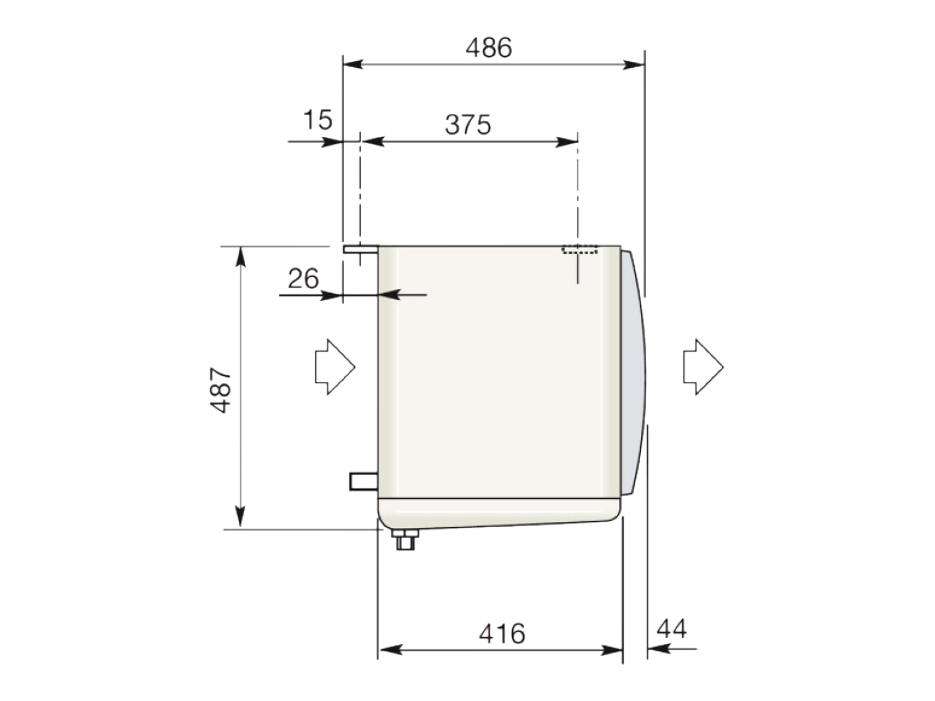 LU-VE F31HC115N4 kassefordamper med EC ventilator, CO2 60 bar