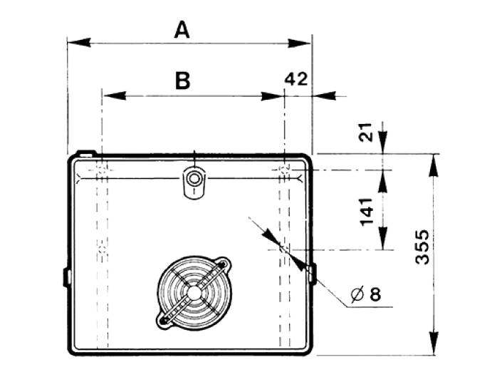 LU-VE SHS15N vitrinefordamper med ventilator, 5,0 mm finneafstand