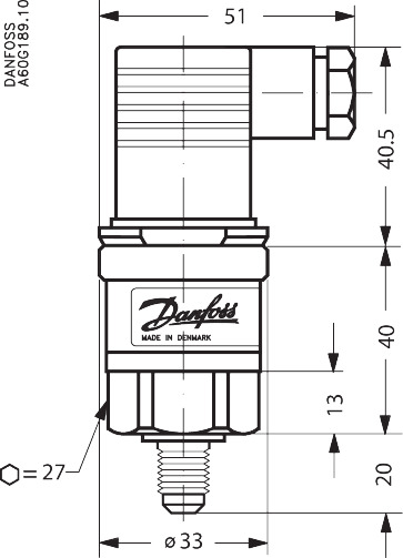 Danfoss AKS 3000 Tryktransmitter -1 - 12 bar