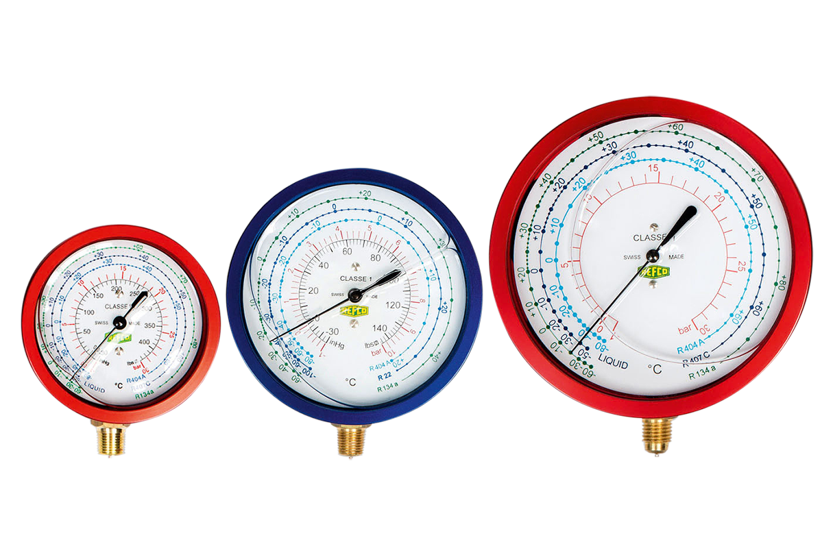 Manometer tryk R3-320DS f R410a/R32 Ø 60mm 1/8"NPT