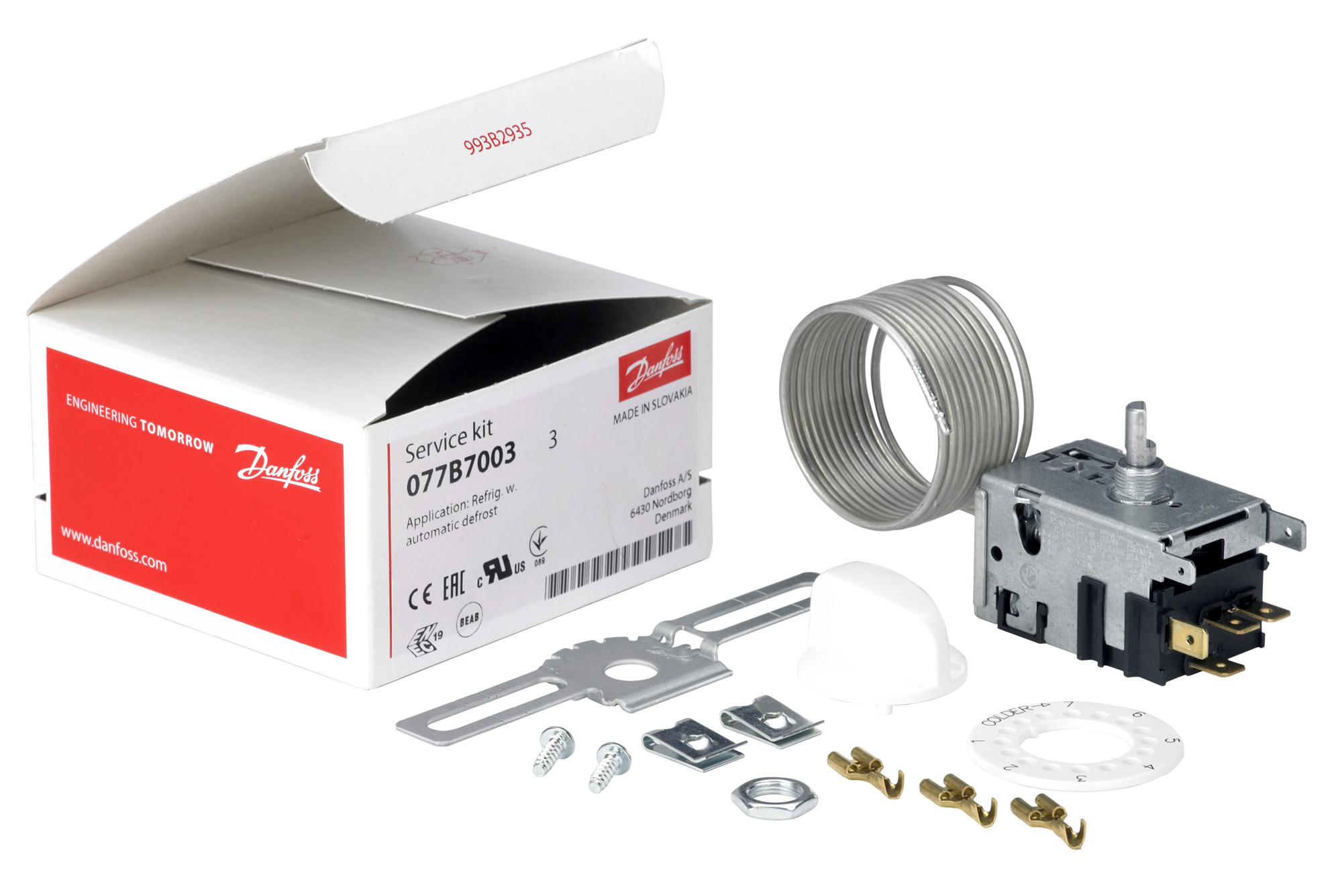 Danfoss Servicetermostat, B20 til frysere med aktiv alarm