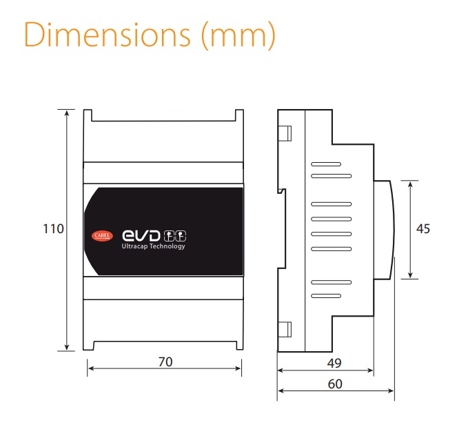 Carel EVD0000UC0 Ultracap batterimodul for EVD evolution