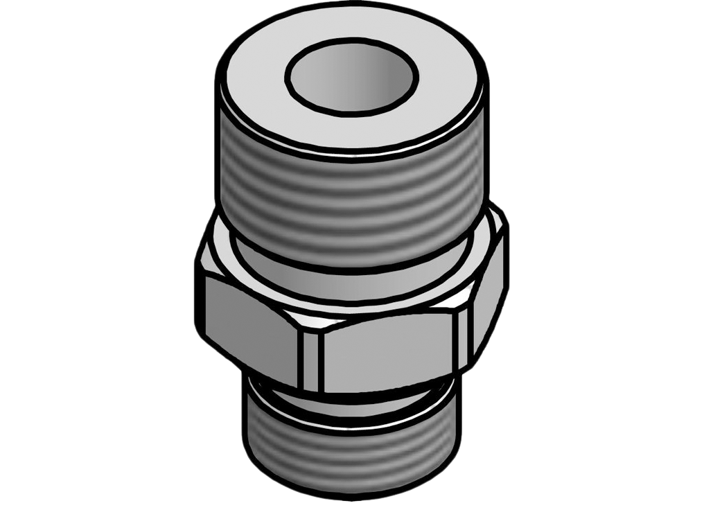 Danfoss Nipple for side tilslutning, G3/8"-1/2"