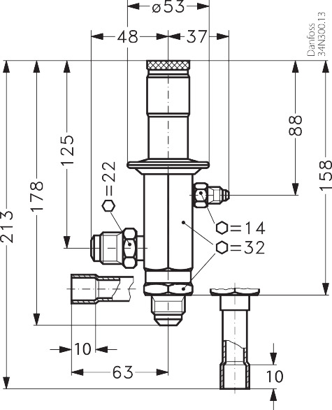 Danfoss Varmgas by-pass regulator, CPCE 12