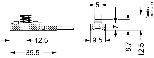 Danfoss Temperaturføler, AKS 11, 5,5m