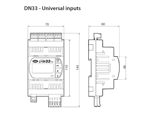 Carel DN33Z7HR20 ir33 universal styring