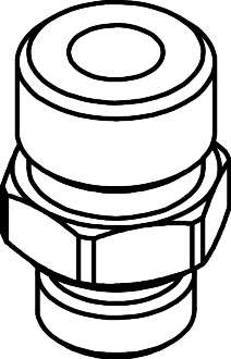 Danfoss Nipple for side tilslutning, G3/8"-1/2"