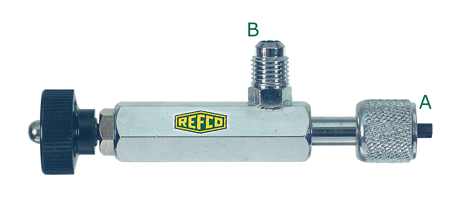 Refco 32515-1/2"-20UNF Fylde- og evakueringsventil for R410A