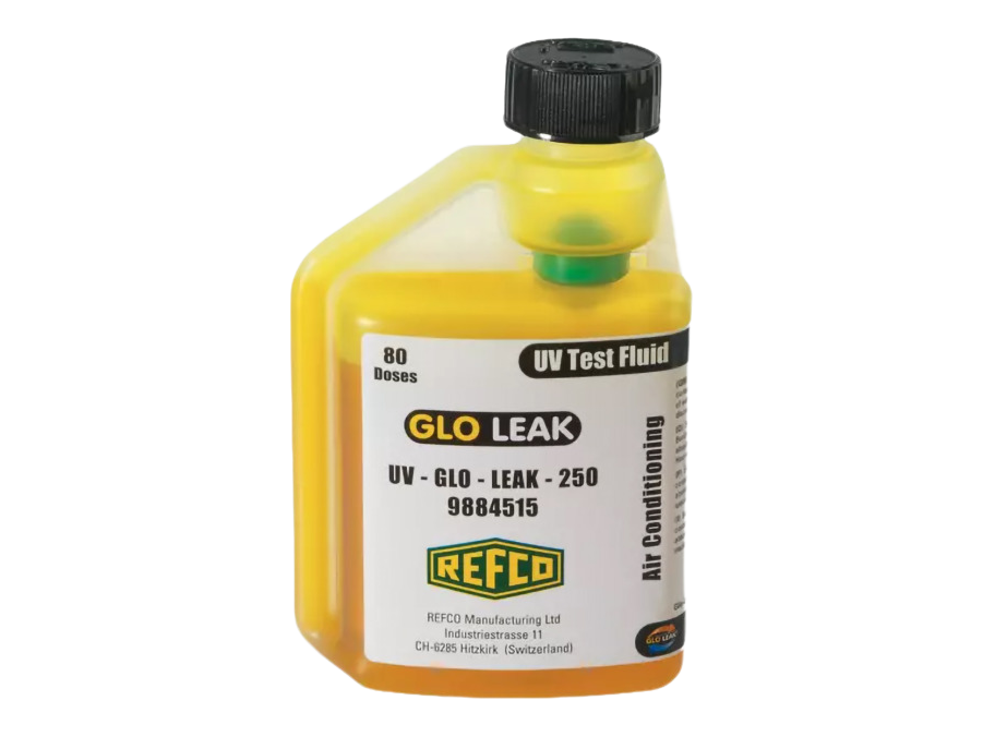 Refco UV-GLO-LEAK-250  Fluorescerende væske 250 ml.