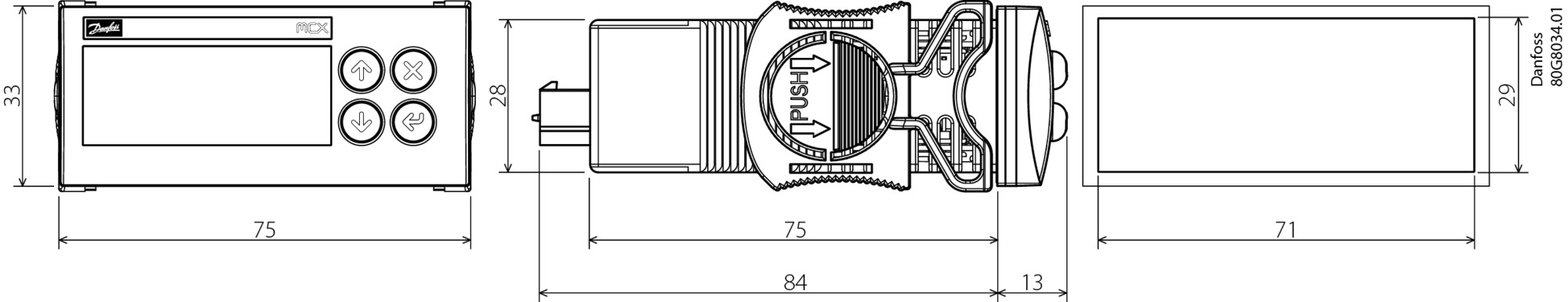 Danfoss Programmérbar regulator, 6 relæer, MCX06C