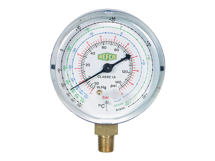 Refco M2-250-DS-CLIM Manometer Ø68 sug -1-34 bar 1/8" NPT nedad