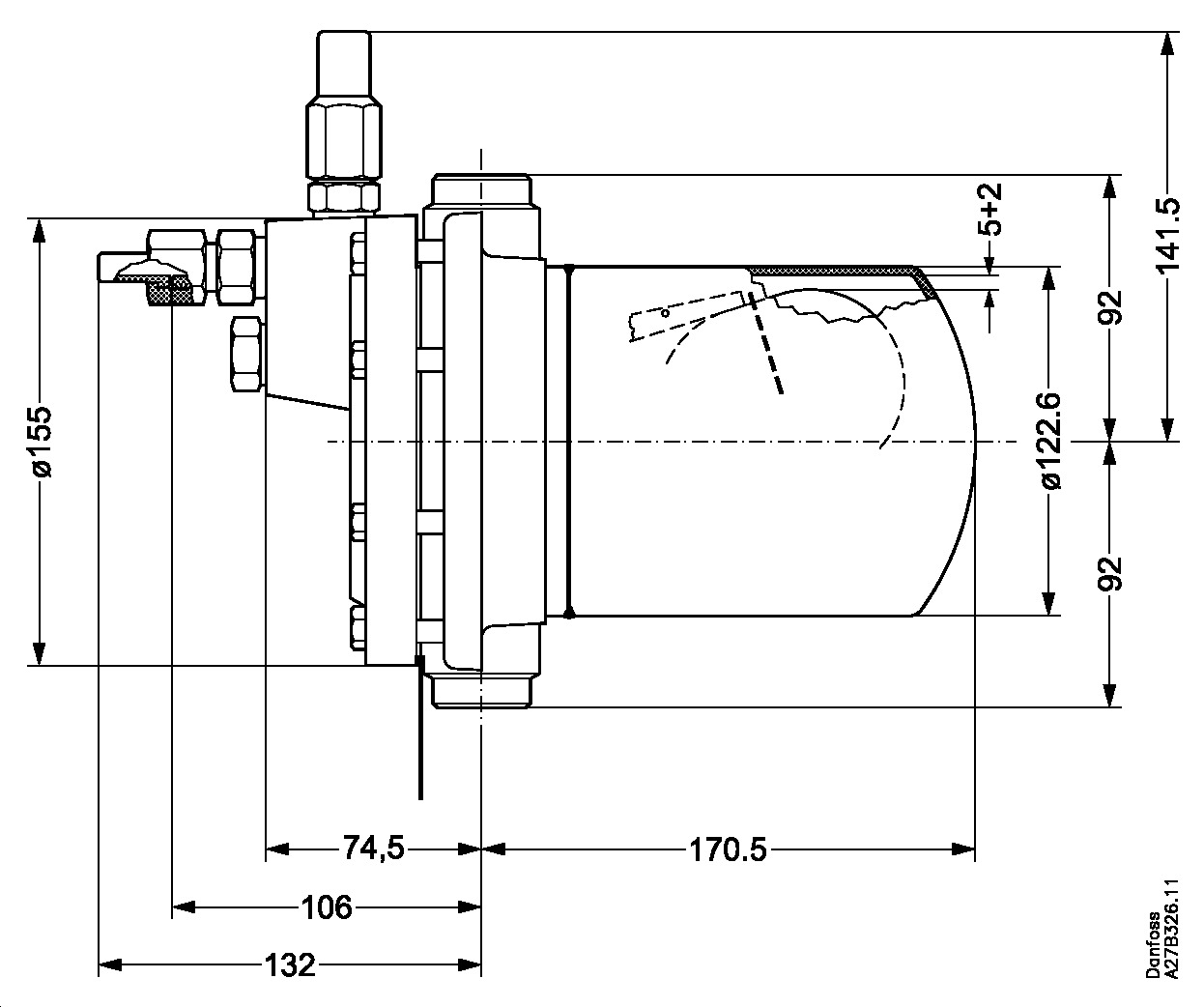 Danfoss Svømmerventil, SV 3