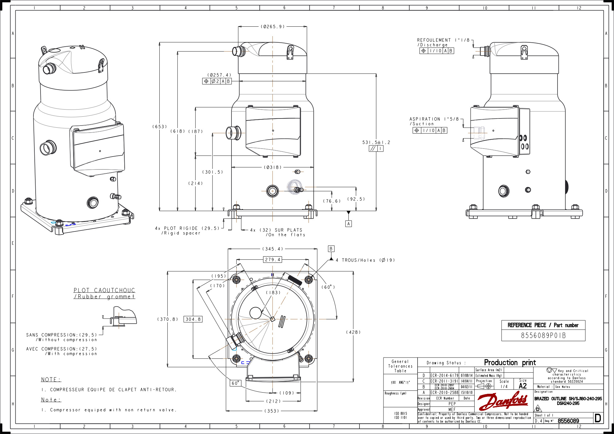 Maneurop Scrollkompressor, SH180B4ABF