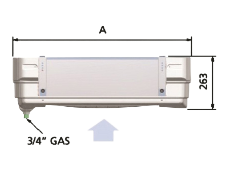 LU-VE FHD822E4 fordamper med dobbelt luftafkast, CO2 60 bar